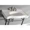 Fauceture VPB1366ST Imperial Vitreous China Console Sink W/ SS Legs, White/Nickel VPB1366ST - alternate 2